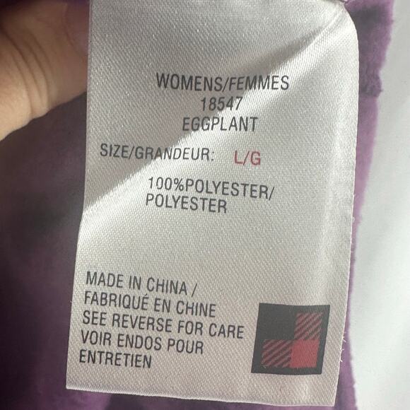 Woolrich Fleece Vest Womens Large Purple Southwestern Pockets Heritage Cabincore - Picture 6 of 6